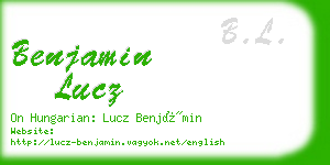 benjamin lucz business card
